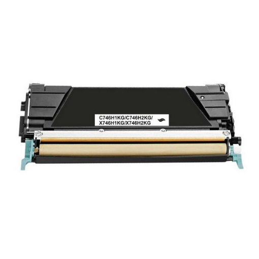 Picture of Compatible C746H1KG High Yield Black Toner (12000 Yield)