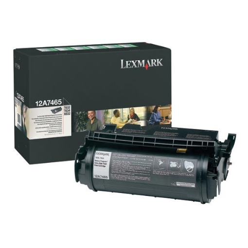 Picture of Lexmark 12A7465 OEM Black Print Cartridge