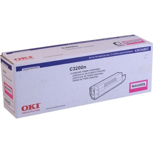 Picture of Okidata 43034802 (Type C6) OEM Magenta Toner Cartridge