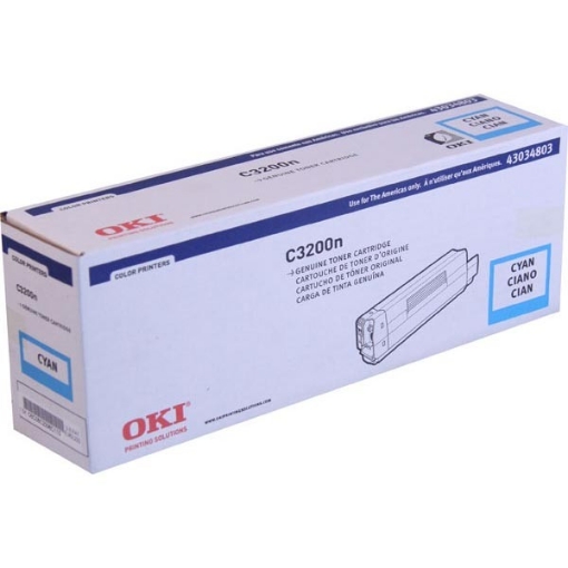 Picture of Okidata 43034803 (Type C6) Cyan Toner Cartridge (3000 Yield)