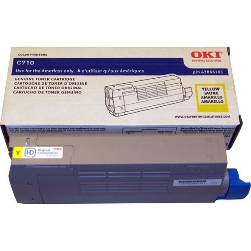 Picture of Okidata 43866101 High Yield Yellow Toner Cartridge (11500 Yield)