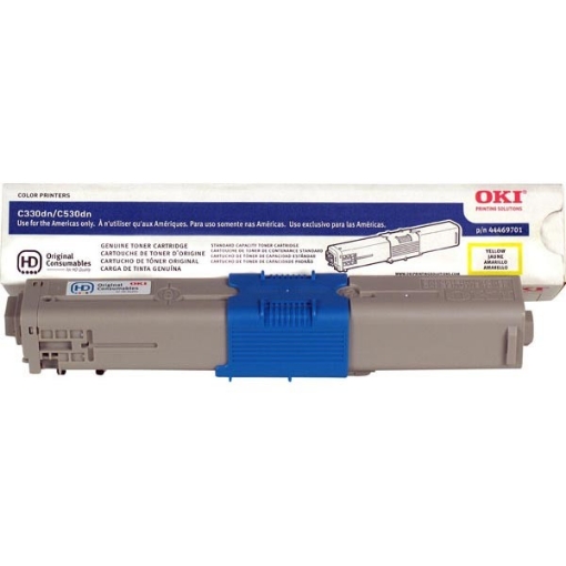 Picture of Okidata 44469701 OEM Yellow Toner Cartridge