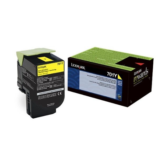 Picture of Lexmark 70C10Y0 OEM Yellow Toner