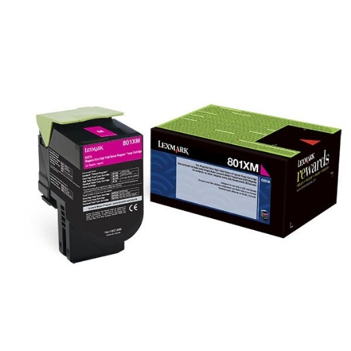 Picture of Lexmark 80C1XM0 OEM Magenta Toner Cartridge