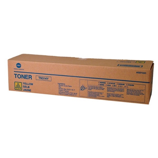 Picture of Konica Minolta A0D7231 (TN-314Y) OEM Yellow Toner Cartridge