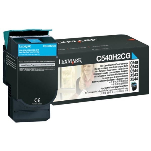 Picture of Lexmark C540H2CG OEM Cyan Toner Cartridge