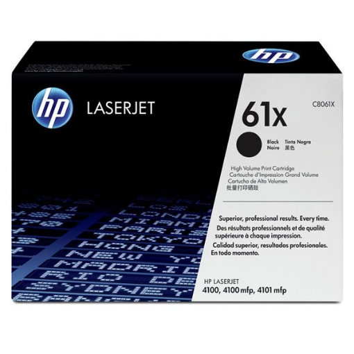 Picture of HP C8061X (HP 61X) OEM High Yield Black Toner Cartridge