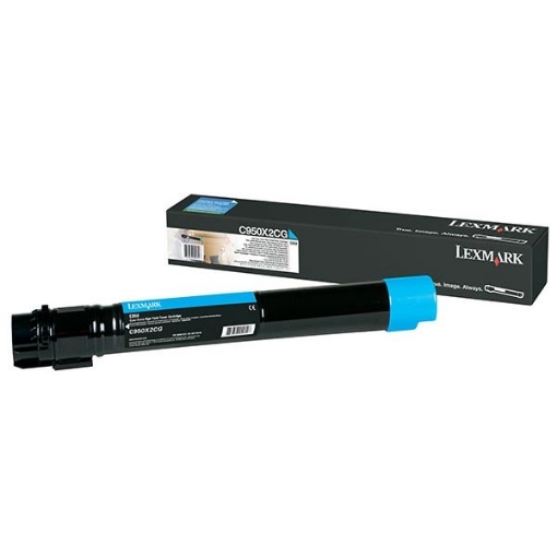 Picture of Lexmark C950X2CG OEM Extra High Yield Cyan Toner Cartridge