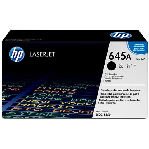 Picture of HP C9730A (HP 645A) OEM Black Toner Cartridge