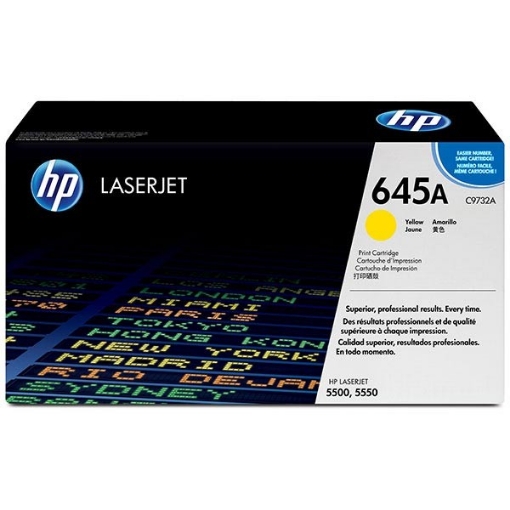 Picture of HP C9732A (HP 645A) OEM Yellow Toner Cartridge