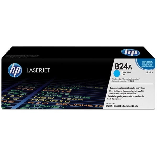 Picture of HP CB381A (HP 824A) OEM Cyan Toner Cartridge