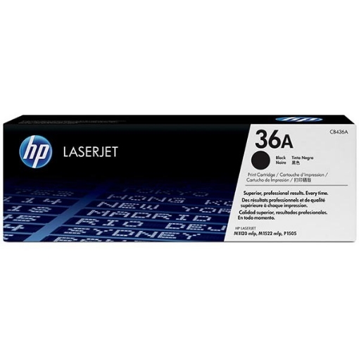 Picture of HP CB436A (HP 36A) OEM Black Toner Cartridge