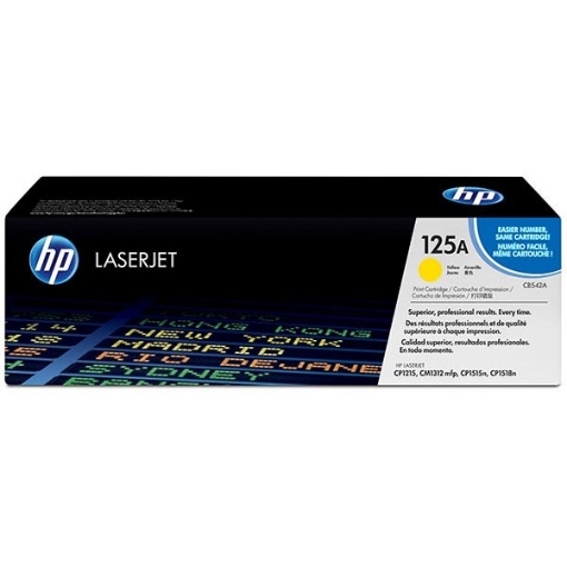 Picture of HP CB542A (HP 125A) OEM Yellow Toner Cartridge