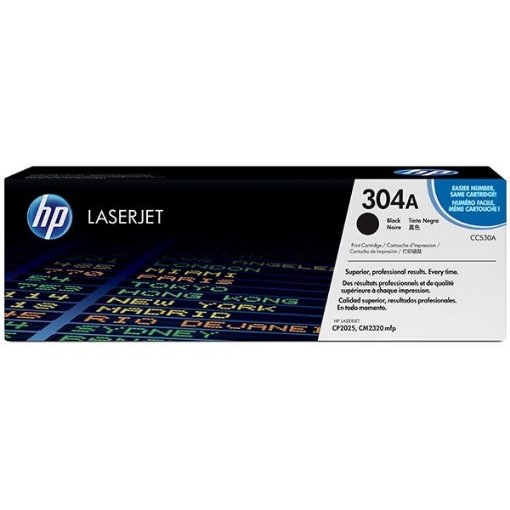 Picture of HP CC530A (HP 304A) OEM Black Toner Cartridge