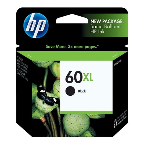 Picture of HP CC641WN (HP 60XL) OEM High Yield Black Inkjet Cartridge