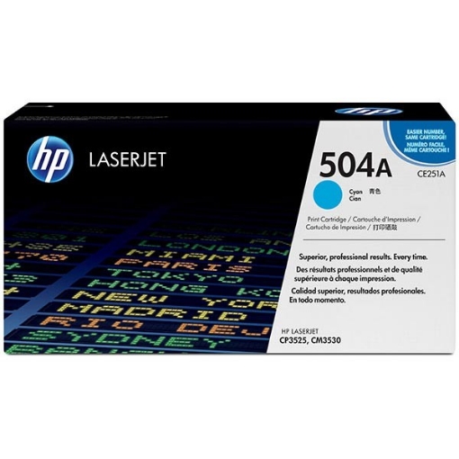 Picture of HP CE251A (HP 504A) OEM Cyan Toner Cartridge