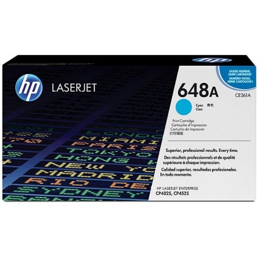 Picture of HP CE261A (HP 648A) OEM Cyan Laser Toner Cartridge