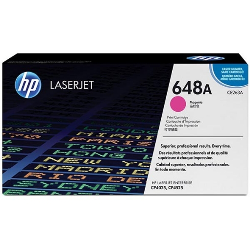 Picture of HP CE263A (HP 648A) OEM Magenta Laser Toner Cartridge