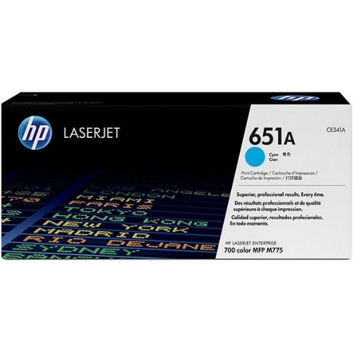 Picture of HP CE341A (HP 651A) OEM Cyan Toner Cartridge