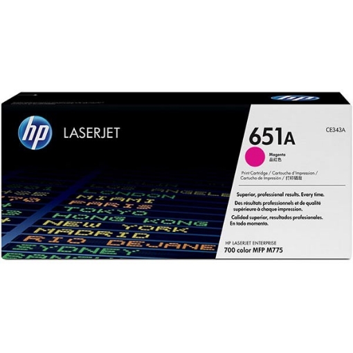 Picture of HP CE343A (HP 651A) OEM Magenta Toner Cartridge