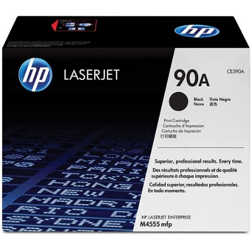 Picture of HP CE390A (HP 90A) OEM Black Toner Cartridge