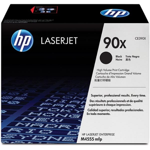 Picture of HP CE390X (HP 90X) OEM High Yield Black Toner Cartridge