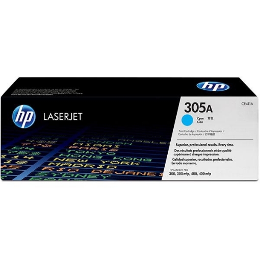 Picture of HP CE411A (HP 305A) OEM Cyan Toner Cartridge