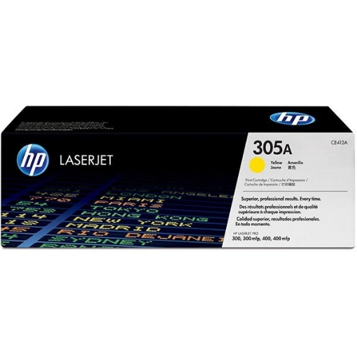 Picture of HP CE412A (HP 305A) OEM Yellow Toner Cartridge