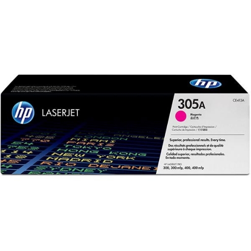 Picture of HP CE413A (HP 305A) OEM Magenta Toner Cartridge