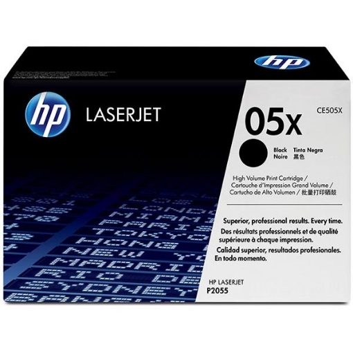 Picture of HP CE505X (HP 05X) OEM High Yield Black Toner Cartridge