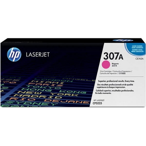 Picture of HP CE743A (HP 307A) OEM Magenta Laser Toner Cartridge