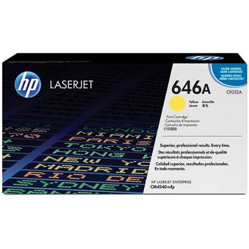 Picture of HP CF032A (HP 646A) OEM Yellow Laser Toner Cartridge