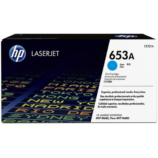 Picture of HP CF321A (HP 653A) OEM Cyan Toner Cartridge