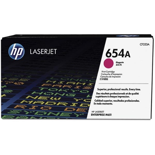 Picture of HP CF333A (HP 654A) OEM Magenta Toner Cartridge