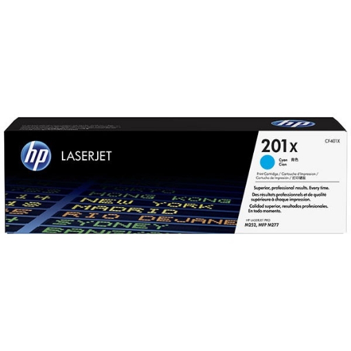 Picture of HP CF401X (HP 201X) OEM High Yield Cyan Toner Cartridge