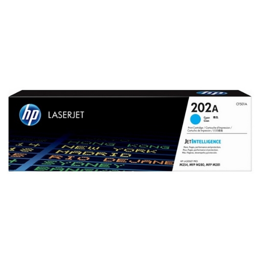 Picture of HP CF501A (HP 202A) OEM Cyan Toner Cartridge