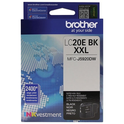 Picture of Brother LC-20EBk OEM High Yield Black Inkjet Cartridge