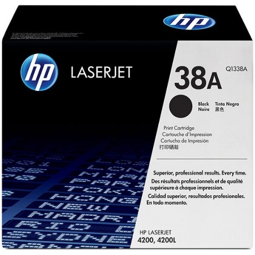 Picture of HP Q1338A (HP 38A) OEM High Yield Black Toner Cartridge