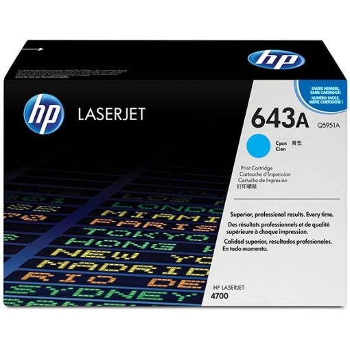 Picture of HP Q5951A (HP 643A) OEM Cyan Toner Cartridge