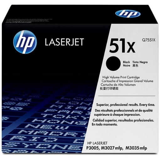 Picture of HP Q7551X (HP 51X) OEM High Yield Black Toner Cartridge