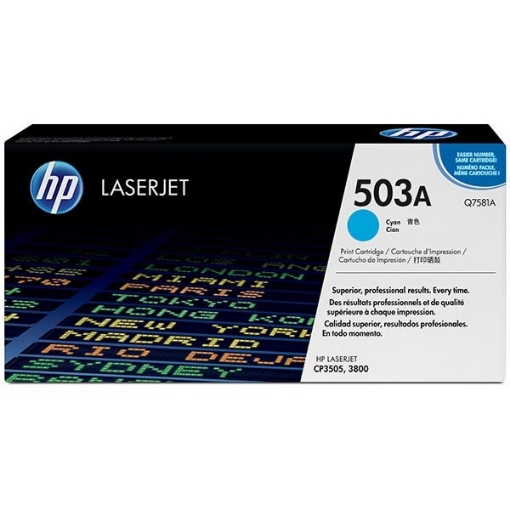 Picture of HP Q7581A (HP 503A) OEM Cyan Toner Cartridge