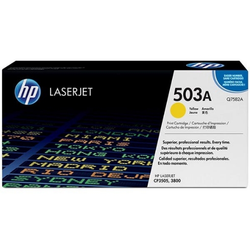 Picture of HP Q7582A (HP 503A) OEM Yellow Toner Cartridge