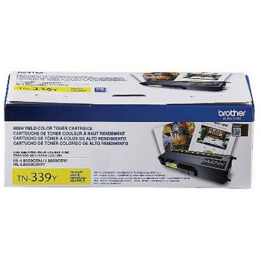 Picture of Brother TN-339Y OEM Extra High Yield Yellow Toner Cartridge