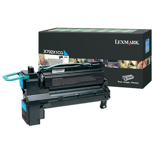 Picture of Lexmark X792X1CG (X792X2CG) OEM Extra High Yield Cyan Toner