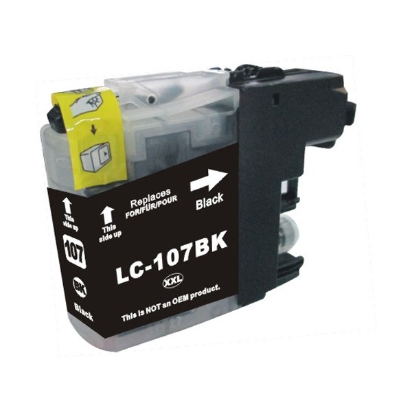 Show details for Compatible Brother LC107 (LC107BK) InkJet Cartridge, BLACK, 1.2K Super High Yield Picture of Compatible Brother LC107 (LC107BK) InkJet Cartridge, BLACK, 1.2K Super High Yield