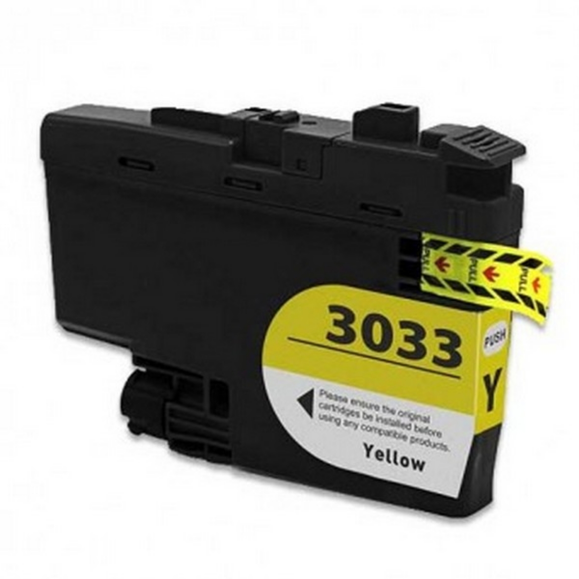 Picture of Compatible Brother LC3033 (LC3033Y) InkJet Cartridge, Yellow, 1500 Super High Yield