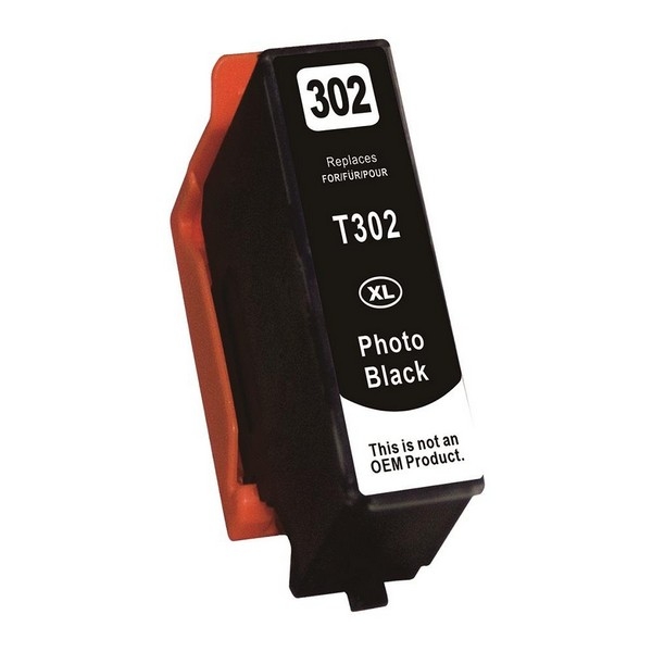 Show details for Remanufactured Epson 302XL (T302XL120) InkJet Cartridge, Photo Black, 650 High Yield Picture of Remanufactured Epson 302XL (T302XL120) InkJet Cartridge, Photo Black, 650 High Yield