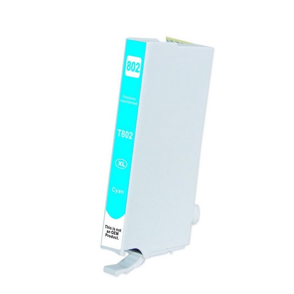 Show details for Remanufactured Epson 802XL (T802XL220) InkJet Cartridge, Cyan, 1900 Ultra High Yield Picture of Remanufactured Epson 802XL (T802XL220) InkJet Cartridge, Cyan, 1900 Ultra High Yield