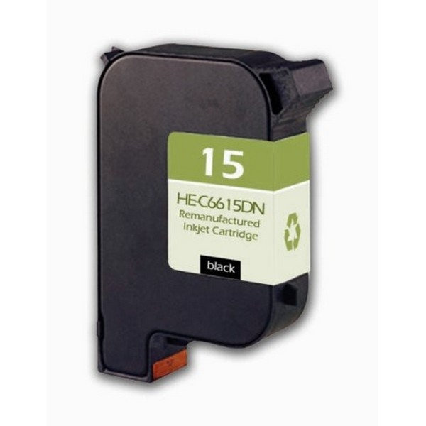 Show details for Remanufactured HP 15 (C6615DN) InkJet Cartridge, Black, 42ML Picture of Remanufactured HP 15 (C6615DN) InkJet Cartridge, Black, 42ML