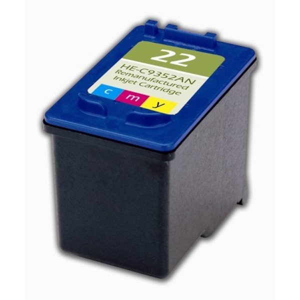 Show details for Remanufactured HP 22 (C9352AN) InkJet Cartridge, Tri-Color, 165 Yield Picture of Remanufactured HP 22 (C9352AN) InkJet Cartridge, Tri-Color, 165 Yield